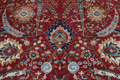 274 x 362 cm | Sickle Leaf Afghan Tribal Hand Knotted Wool Carpet