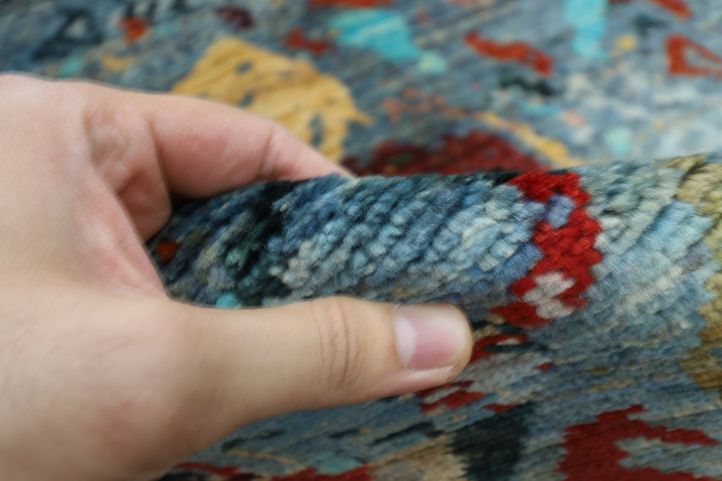 252 x 344 cm | Abstract Afghan Hand Knotted Carpet