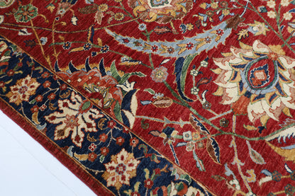 274 x 362 cm | Sickle Leaf Afghan Tribal Hand Knotted Wool Carpet