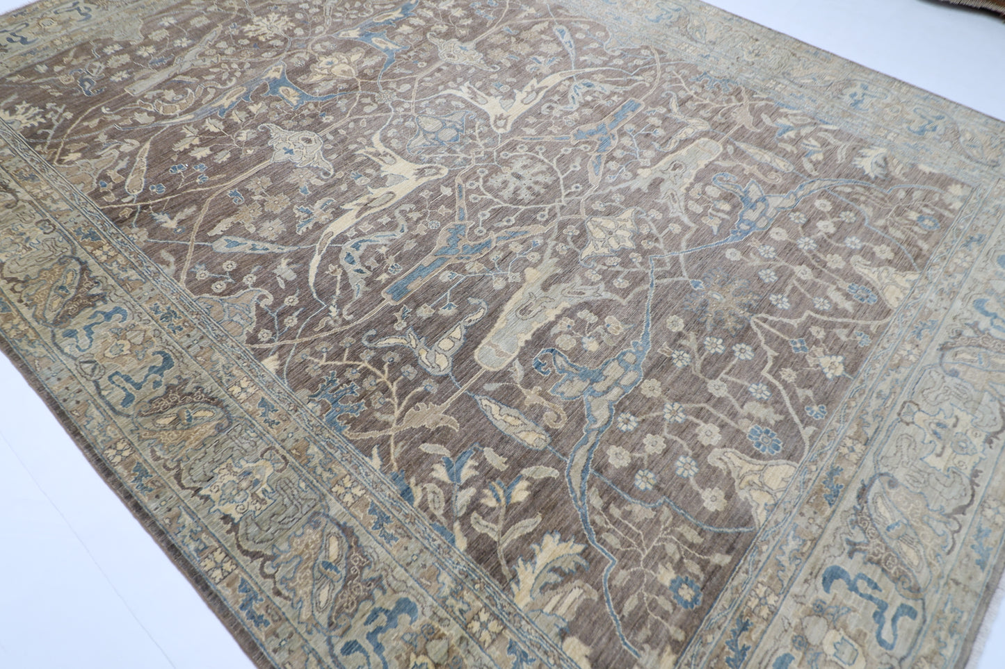 273 x 368 cm | Bidjar Grey Afghan Tribal Hand Knotted Wool Carpet