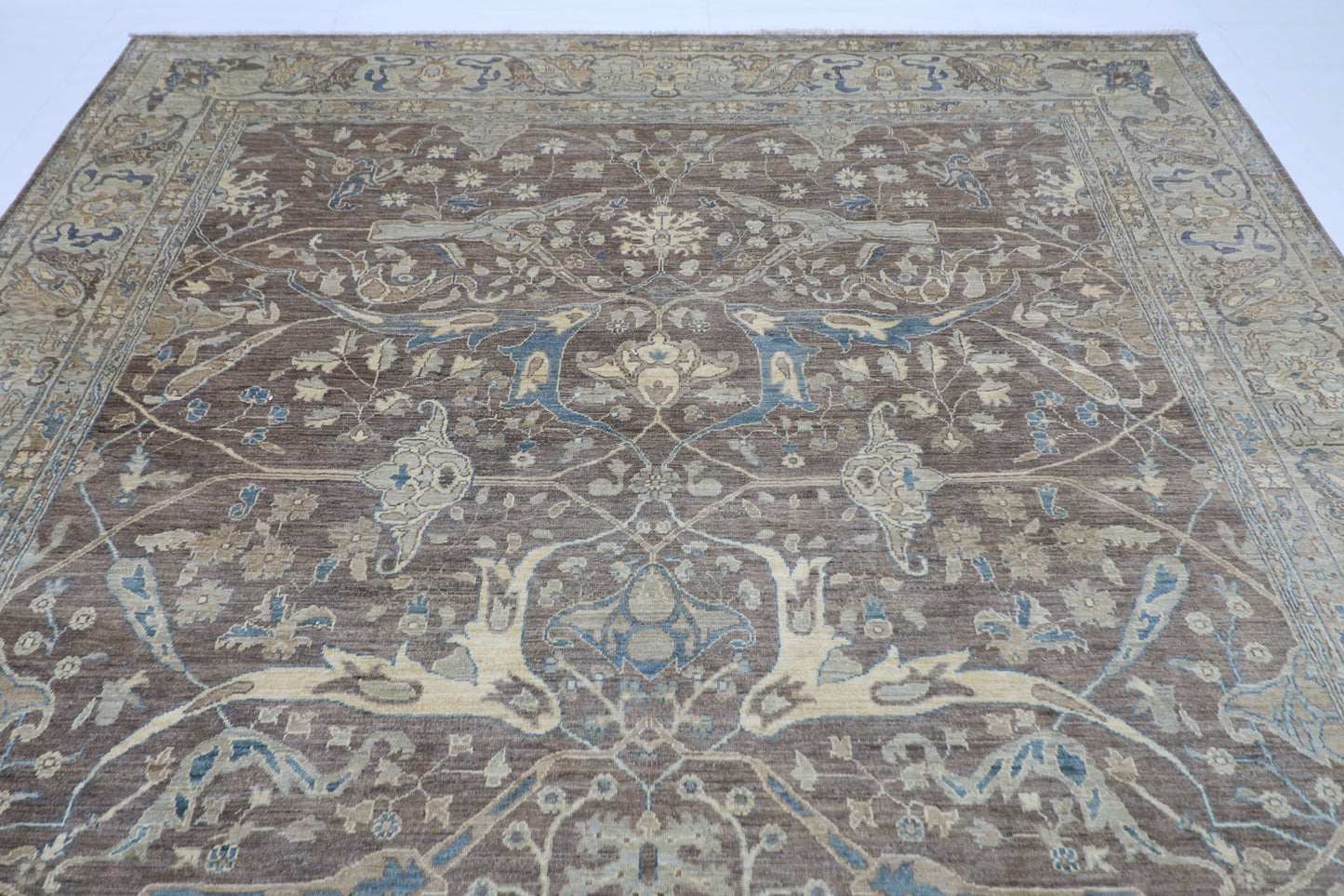 273 x 368 cm | Bidjar Grey Afghan Tribal Hand Knotted Wool Carpet