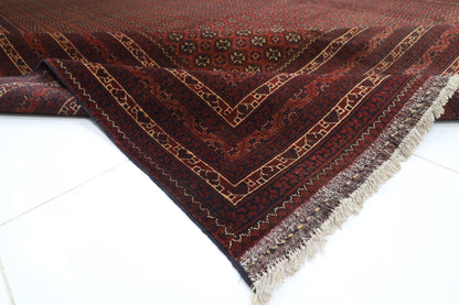 292 x 398 cm | Bokhara Afghan Tribal Hand Knotted Carpet
