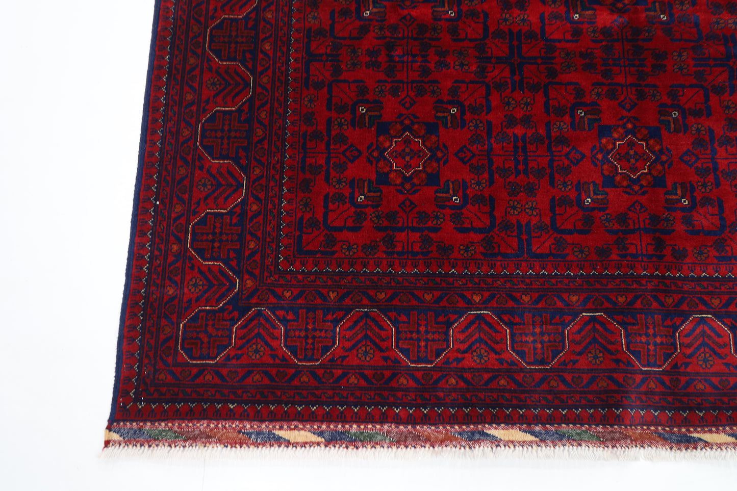173 x 248 cm | Red Tribal Area Rug Afghan Hand Knotted Veg Dye Wool carpet
