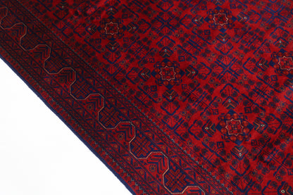 173 x 248 cm | Red Tribal Area Rug Afghan Hand Knotted Veg Dye Wool carpet