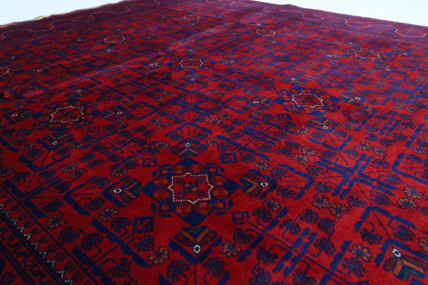 173 x 248 cm | Red Tribal Area Rug Afghan Hand Knotted Veg Dye Wool carpet