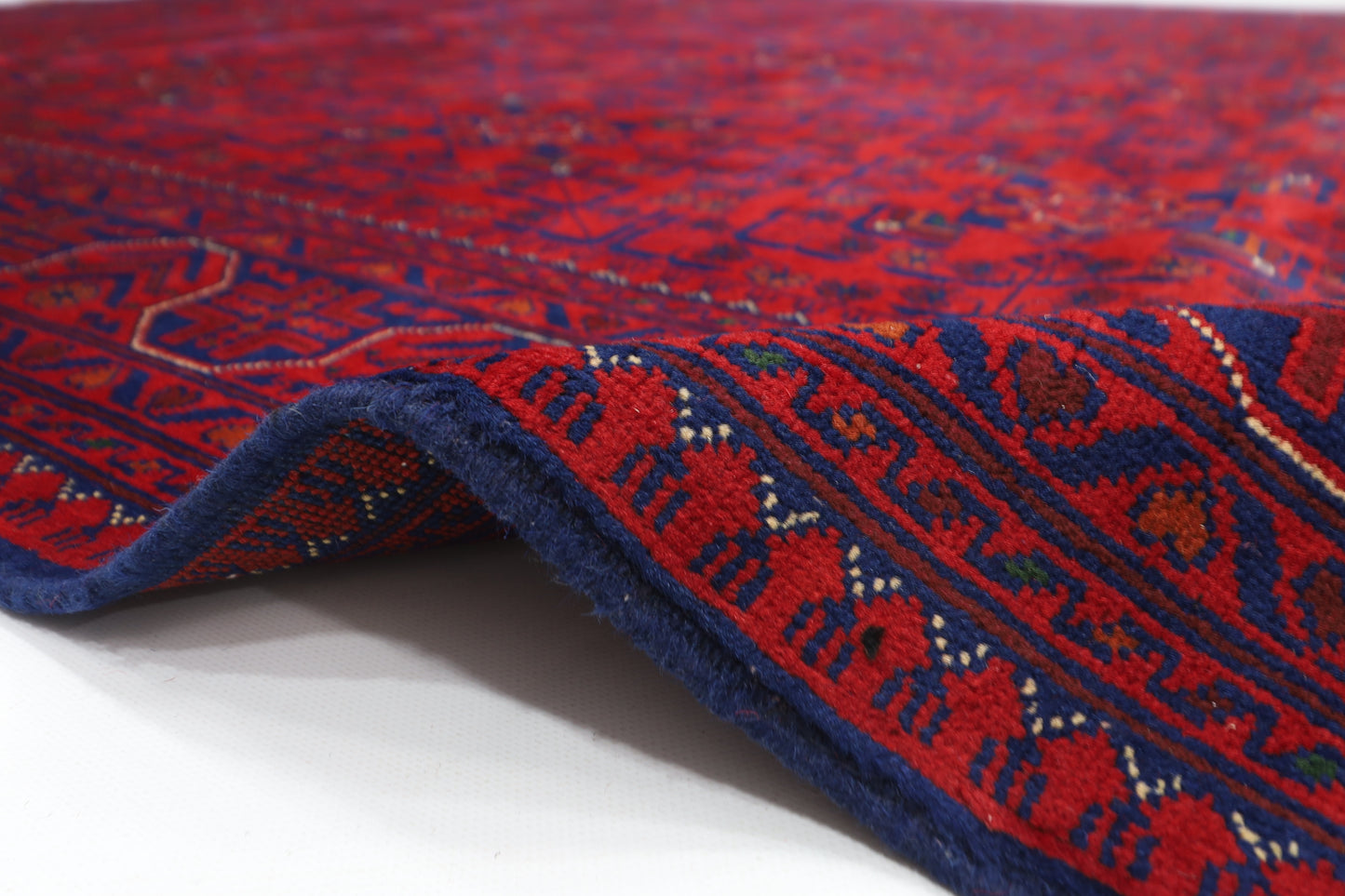 173 x 248 cm | Red Tribal Area Rug Afghan Hand Knotted Veg Dye Wool carpet