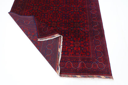 173 x 248 cm | Red Tribal Area Rug Afghan Hand Knotted Veg Dye Wool carpet
