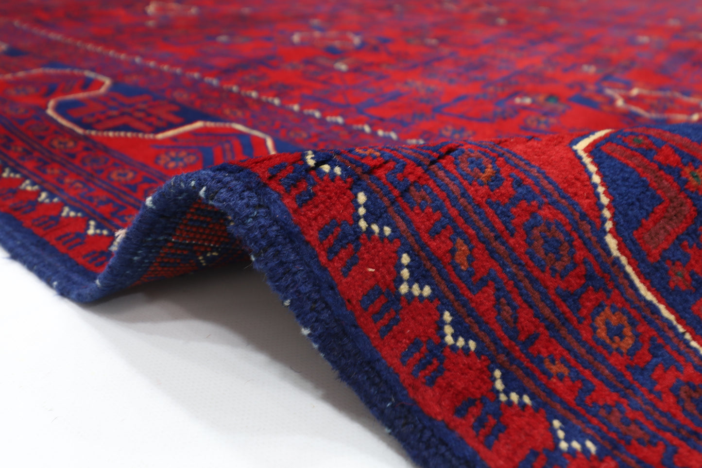175 x 248 cm | Red Tribal Area Rug Afghan Hand Knotted Veg Dye Wool carpet