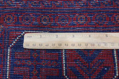 175 x 248 cm | Red Tribal Area Rug Afghan Hand Knotted Veg Dye Wool carpet