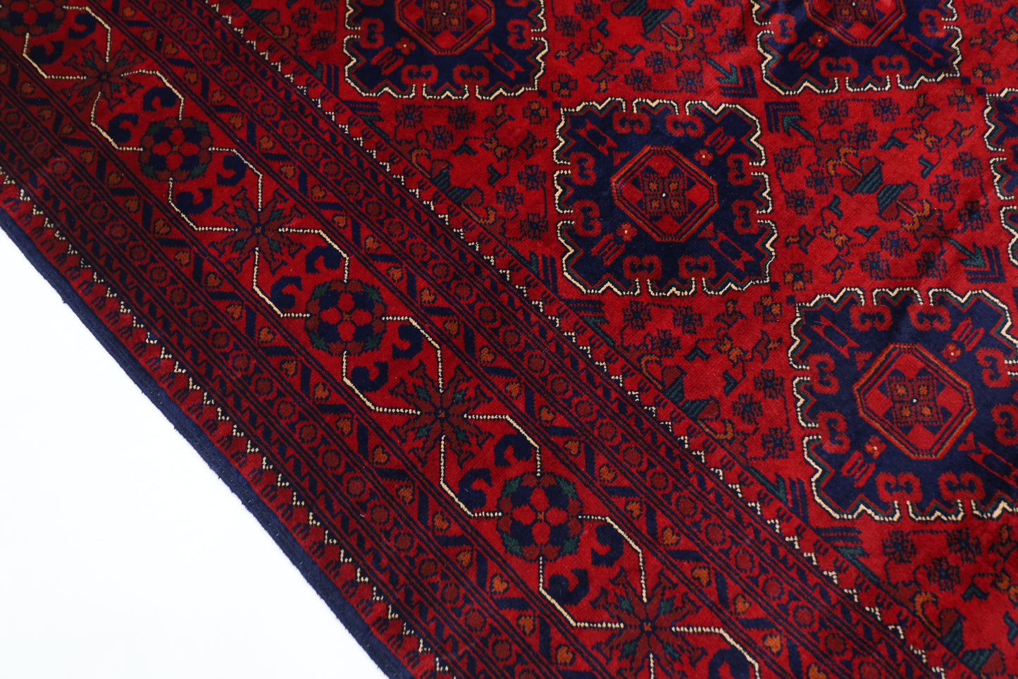 174 x 249 cm | Red Tribal Area Rug Afghan Hand Knotted Veg Dye Wool carpet