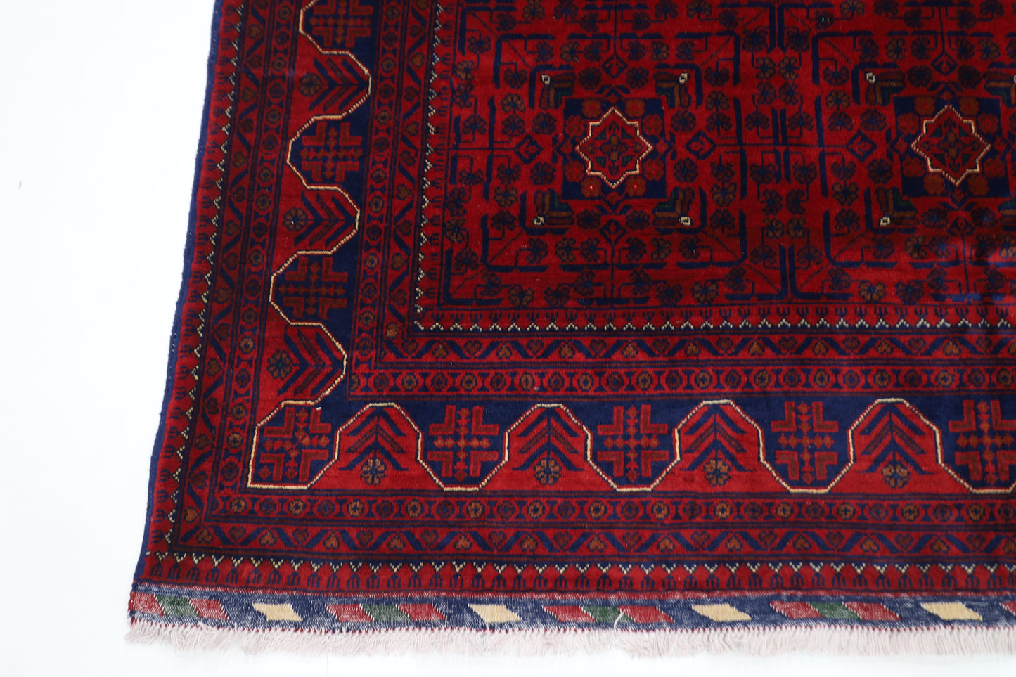 169 x 248 cm | Red Tribal Area Rug Afghan Hand Knotted Veg Dye Wool carpet