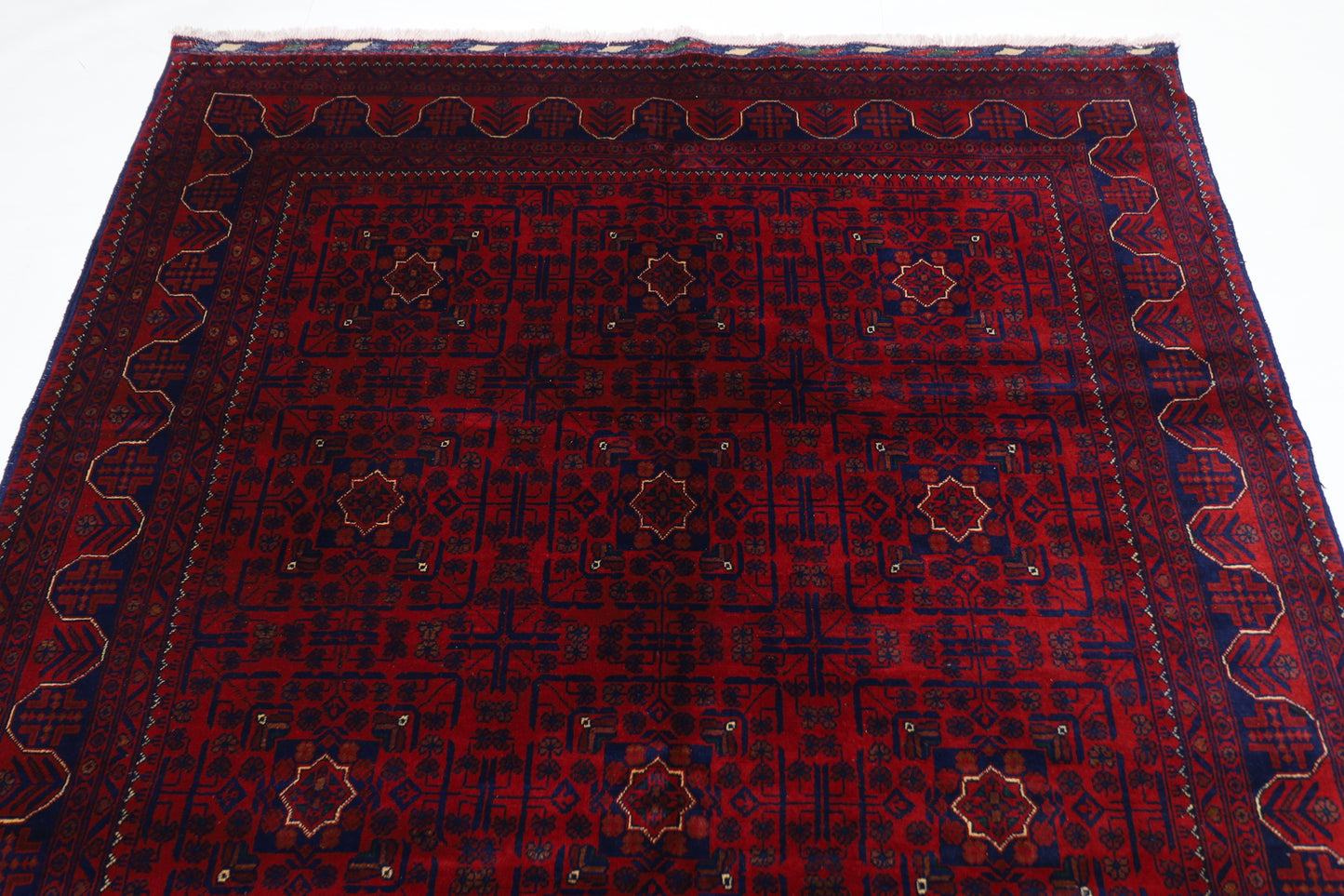 169 x 248 cm | Red Tribal Area Rug Afghan Hand Knotted Veg Dye Wool carpet