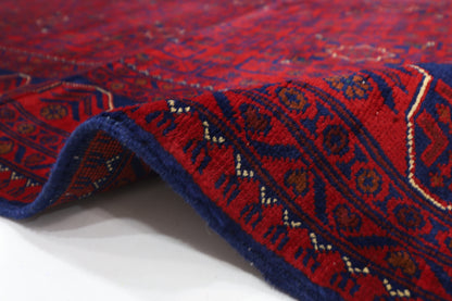 169 x 248 cm | Red Tribal Area Rug Afghan Hand Knotted Veg Dye Wool carpet