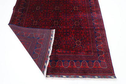 169 x 248 cm | Red Tribal Area Rug Afghan Hand Knotted Veg Dye Wool carpet