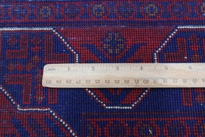 169 x 248 cm | Red Tribal Area Rug Afghan Hand Knotted Veg Dye Wool carpet