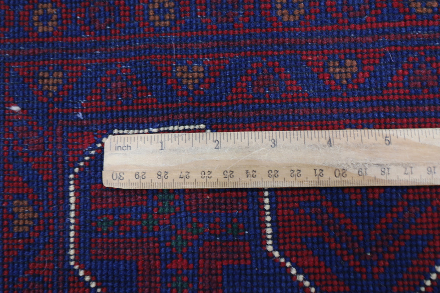 198 x 296 cm | Red Tribal Area Rug Afghan Hand Knotted Veg Dye Wool carpet