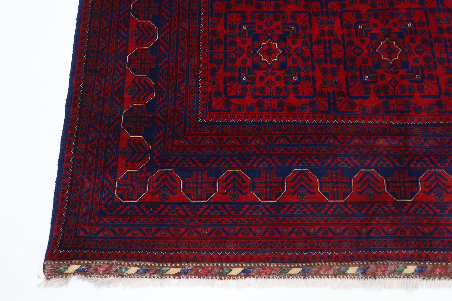 200 x 300 cm | Red Tribal Area Rug Afghan Hand Knotted Veg Dye Wool carpet