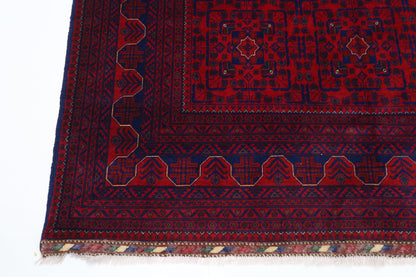 200 x 300 cm | Red Tribal Area Rug Afghan Hand Knotted Veg Dye Wool carpet