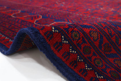 200 x 300 cm | Red Tribal Area Rug Afghan Hand Knotted Veg Dye Wool carpet