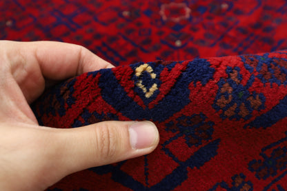 200 x 300 cm | Red Tribal Area Rug Afghan Hand Knotted Veg Dye Wool carpet