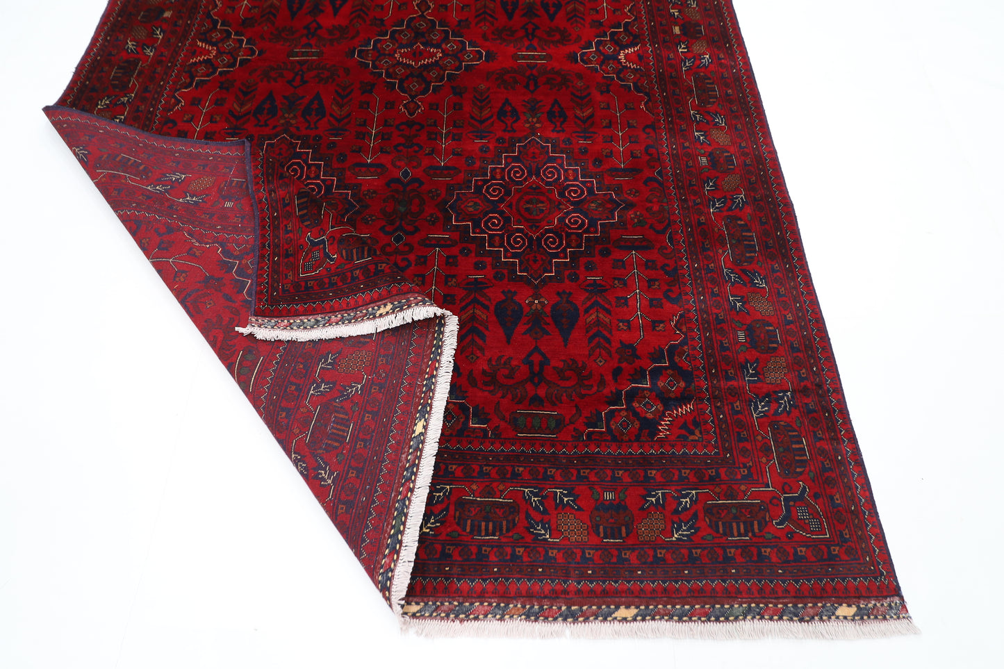 201 x 302 cm | Red Tribal Area Rug Afghan Hand Knotted Veg Dye Wool carpet