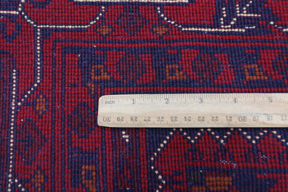 201 x 302 cm | Red Tribal Area Rug Afghan Hand Knotted Veg Dye Wool carpet