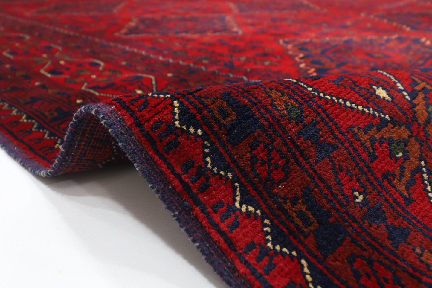 203 x 300 cm | Red Tribal Area Rug Afghan Hand Knotted Veg Dye Wool carpet