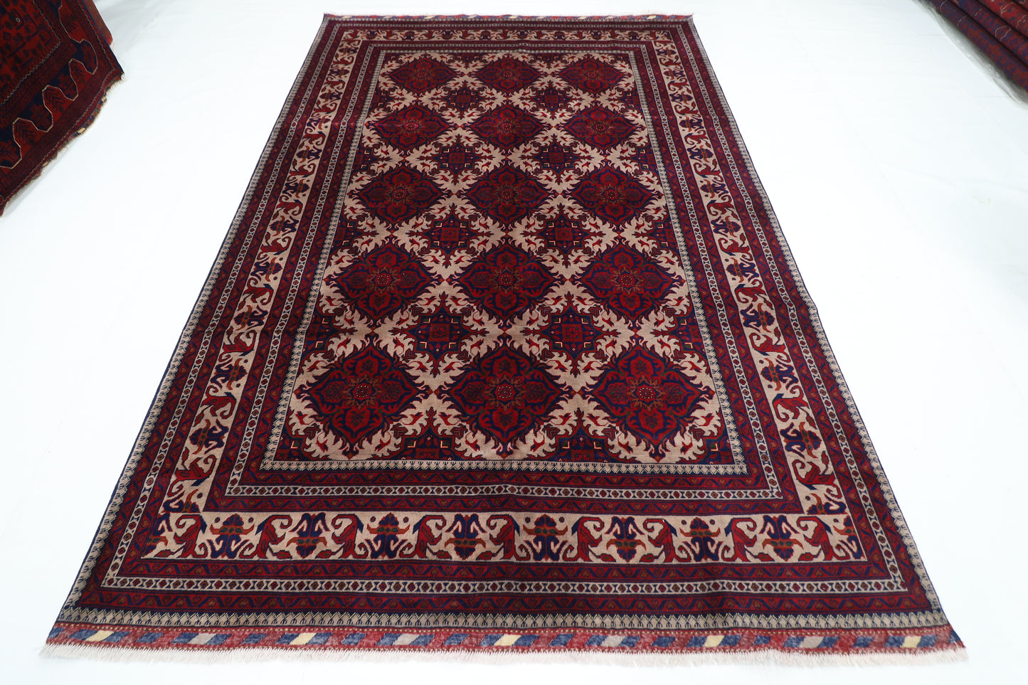 201 x 303 cm | Tribal Area Rug Afghan Hand Knotted Veg Dye Wool carpet