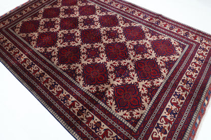 201 x 303 cm | Tribal Area Rug Afghan Hand Knotted Veg Dye Wool carpet