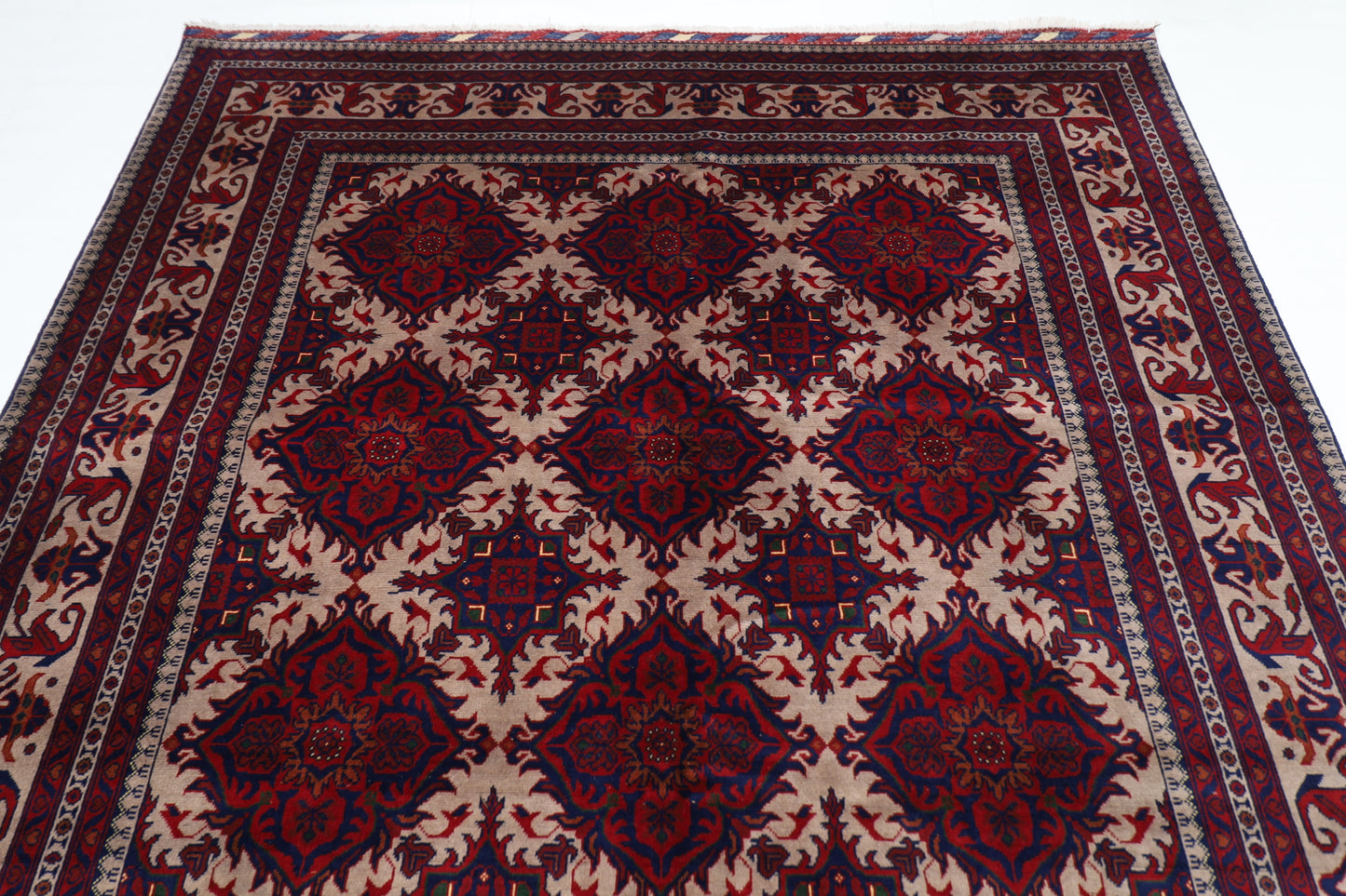 201 x 303 cm | Tribal Area Rug Afghan Hand Knotted Veg Dye Wool carpet