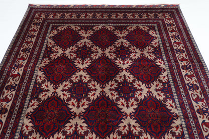 201 x 303 cm | Tribal Area Rug Afghan Hand Knotted Veg Dye Wool carpet