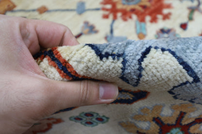 306 x 417 cm | Beige Afghan Tribal Hand Knotted Natural Veg Dye Wool Carpet