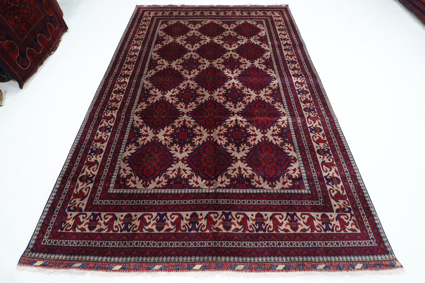 202 x 298 cm | Tribal Area Rug Afghan Hand Knotted Veg Dye Wool carpet