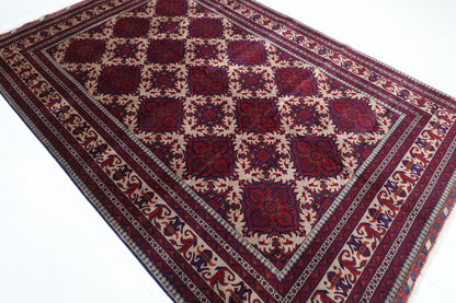 202 x 298 cm | Tribal Area Rug Afghan Hand Knotted Veg Dye Wool carpet