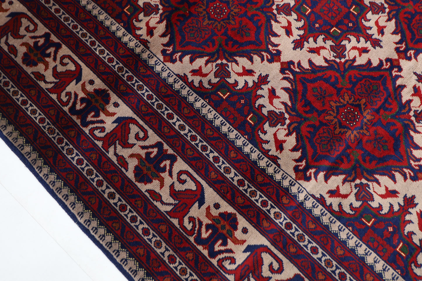 202 x 298 cm | Tribal Area Rug Afghan Hand Knotted Veg Dye Wool carpet