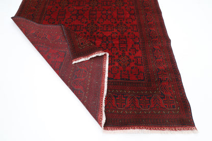 201 x 297 cm | Red Tribal Area Rug Afghan Hand Knotted Veg Dye Wool carpet
