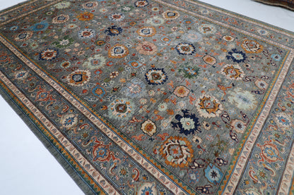 301 x 423 cm | Grey Bidjar Afghan Tribal Hand Knotted Natural Veg Dye Wool Carpet