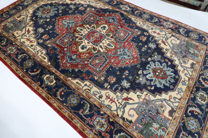 196 x 319 cm | Heriz Afghan Tribal Hand Knotted Carpet