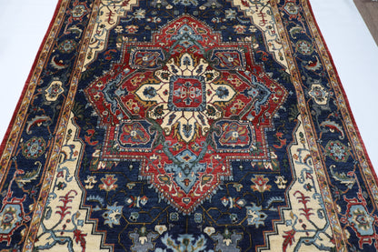 196 x 319 cm | Heriz Afghan Tribal Hand Knotted Carpet
