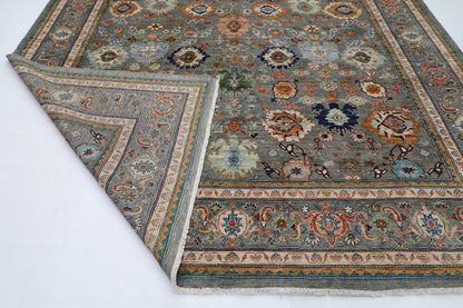 301 x 423 cm | Grey Bidjar Afghan Tribal Hand Knotted Natural Veg Dye Wool Carpet
