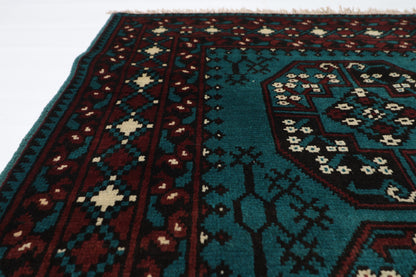 158 x 249 cm | Akja Bokhara Afghan Tribal Hand Knotted Veg Dye Wool Carpet