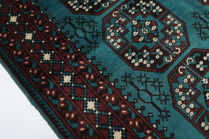 158 x 249 cm | Akja Bokhara Afghan Tribal Hand Knotted Veg Dye Wool Carpet
