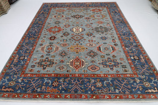 245 x 302 cm | Suzani Afghan Tribal Hand Knotted Natural Veg Dye Wool Carpet