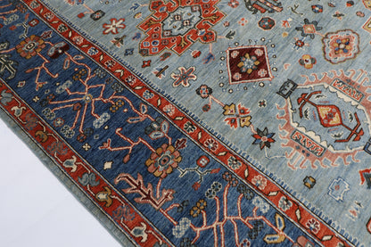 245 x 302 cm | Suzani Afghan Tribal Hand Knotted Natural Veg Dye Wool Carpet