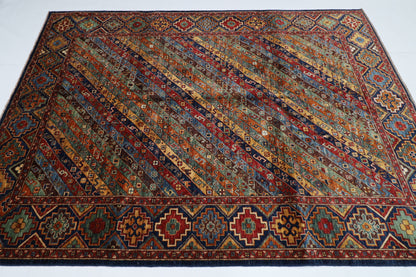 175 x 242 cm | Afghan Tribal Hand Knotted Veg Dye Wool Carpet