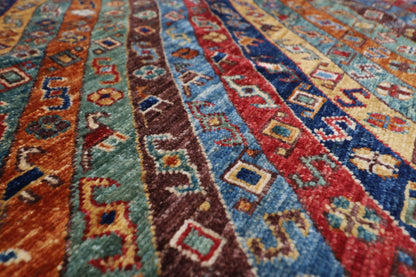 175 x 242 cm | Afghan Tribal Hand Knotted Veg Dye Wool Carpet