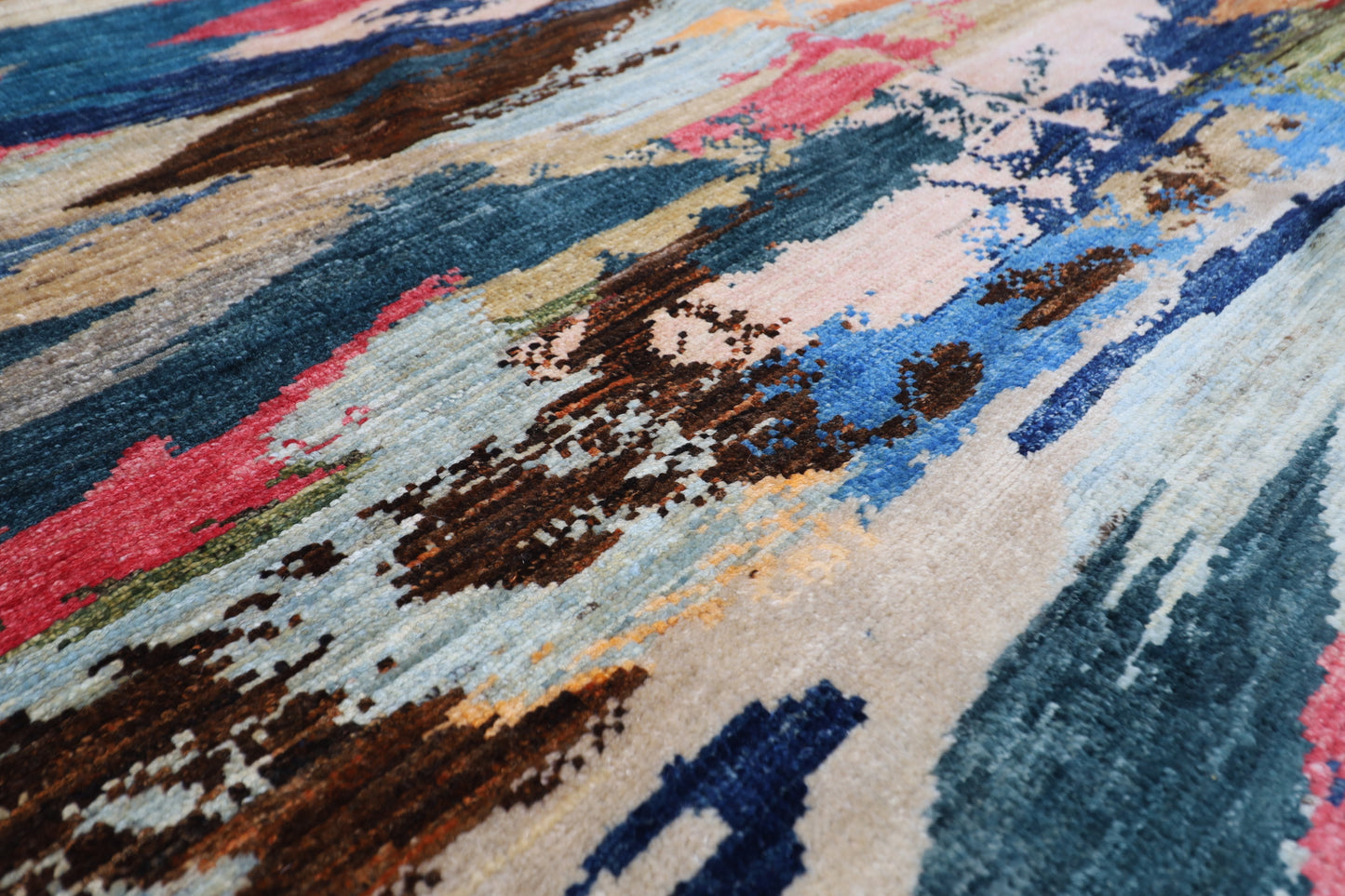 172 x 237 cm | Abstract Afghan Tribal Hand Knotted Veg Dye Wool Carpet