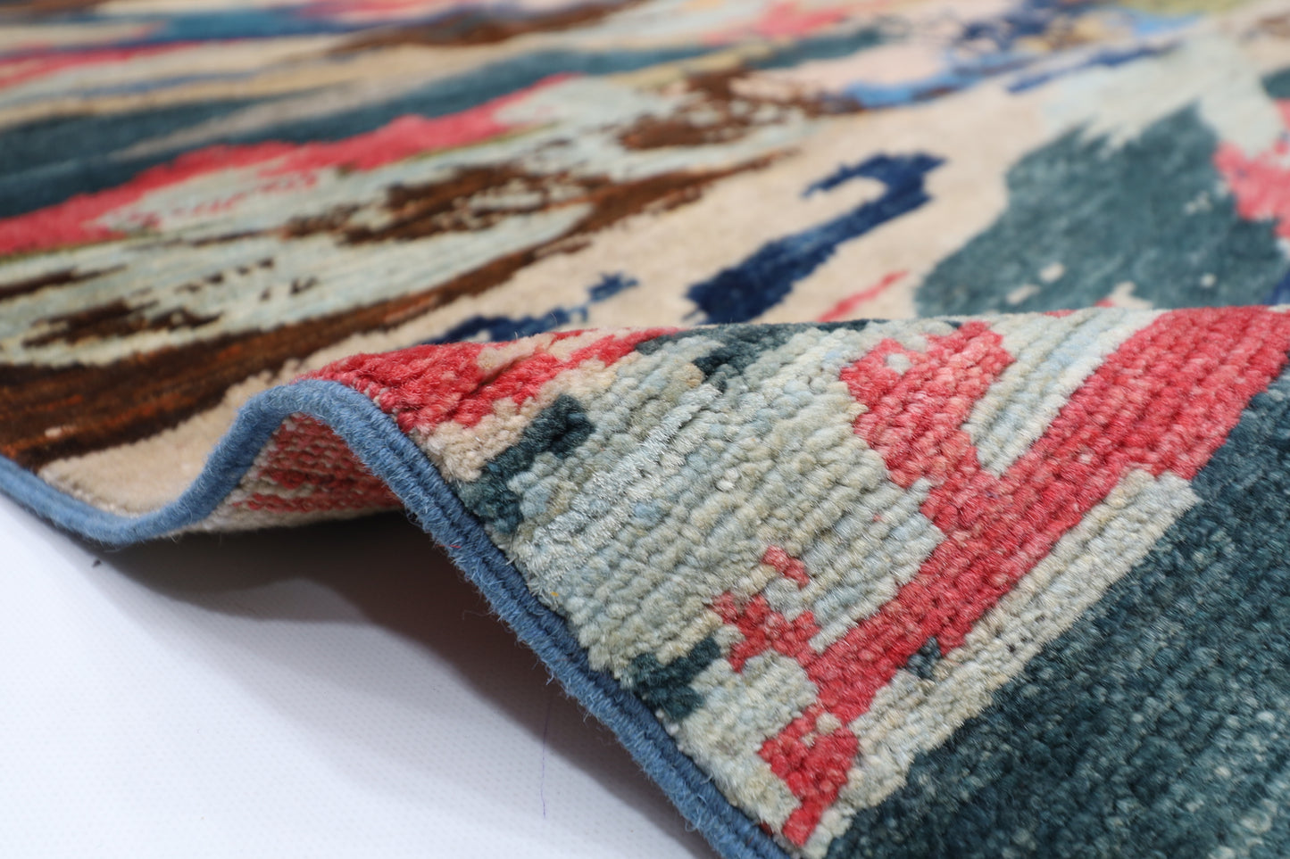172 x 237 cm | Abstract Afghan Tribal Hand Knotted Veg Dye Wool Carpet
