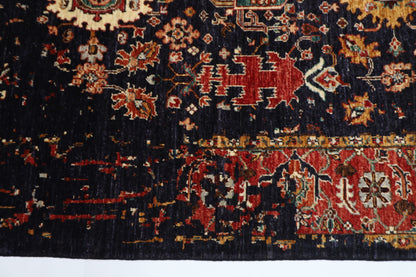 173 x 247 cm | Abstract Afghan Tribal Hand Knotted Veg Dye Wool Carpet