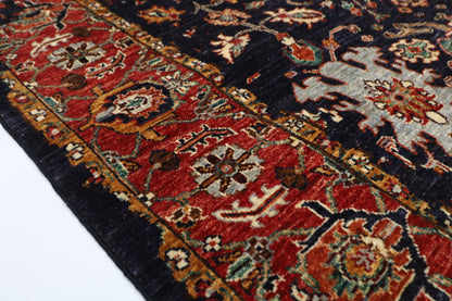 173 x 247 cm | Abstract Afghan Tribal Hand Knotted Veg Dye Wool Carpet